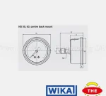 Vacumn Pressure Gauge | Semi Stainless Steel | 212.53.063 | 1/4" NPT BACK| mmHg/KG/PSI - Image 2