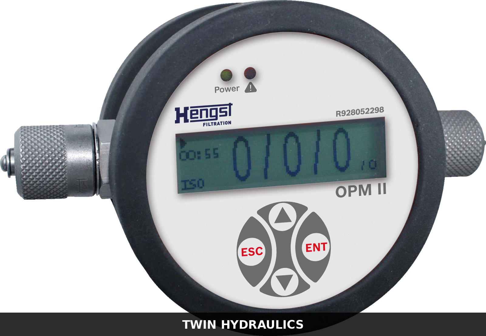 Hengst OPM II online particle monitor displaying ISO 4406 cleanliness class, supplied by Twin Hydraulics Engineering Malaysia
