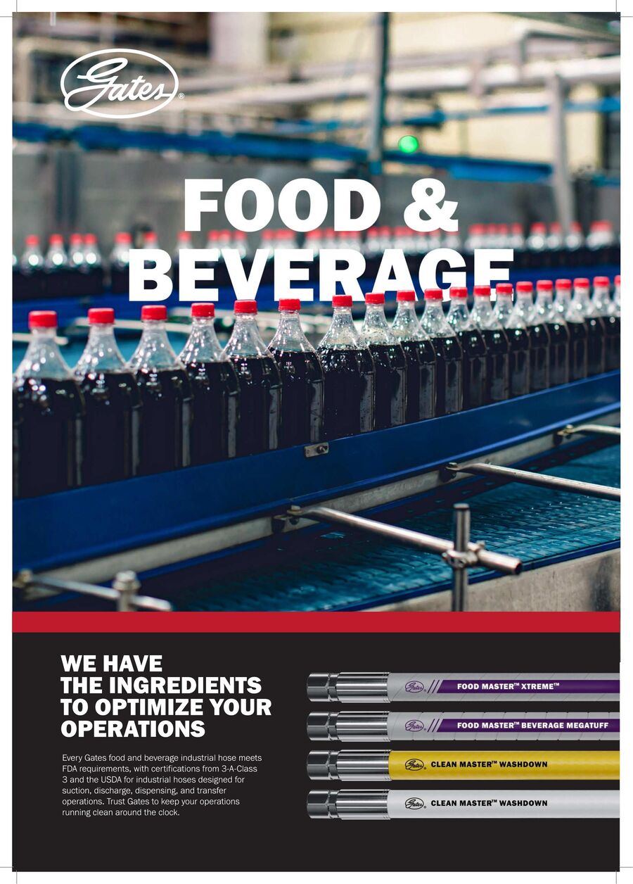 Gates hose for food and beverage processing